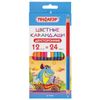 Çift taraflı kalemler PIFAGOR "FUNNY SHARK", 12 parça, 24 renk, bilenmiş, euro süspansiyon