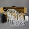 Kaemingk / LED string Ice icicles 24 cold white LED lights 4.6 m, transparent PVC, controller, IP44