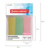 Bookmark adhesive BRAUBERG PASTEL, paper, 76х25 mm, 3 colors x 100 sheets assorted Euro slot