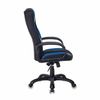 Computer chair VIKING-9 / BL + BLUE, pillow, eco-leather / fabric, black / blue