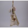 Потешный промысел / Christmas tree toy made of porcelain "Angel white dress"