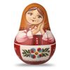 Волховская роспись / Volkhov painting / Small tumbler with a musical mechanism "Volkhov rose №1" with folded handles