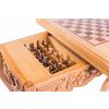 GamesDealer / 雕刻桌“芝麻”（国际象棋 + 双陆棋），橡木，人物优雅