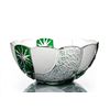 Гусевской Хрустальный завод / Crystal vase for fruit "Star Carousel" colorless with green