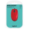 LOGITECH / Wired mouse M110, USB, 2 buttons + 1 wheel-button, optical, red