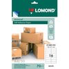 Label, self-adhesive 105х37 mm, 16 labels, white, 70 g/m2, 50 sheets, LOMOND