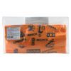 JUPLAST / Packages "undershirt", SET 100 pcs., 42 + 18x65 cm, HDPE, "Electron", 18 microns, ORANGE