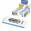 Eraser OTISBURG, 57х18х8 mm, three-layer, white, in cardboard display