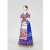 Vernissage of History / Statuette of a Cossack woman in a blue dress (hand-painted)