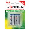 SONNEN / Batteries Super Alkaline, AAA (LR03, 24A), alkaline, little fingers, blister, SET 4 pcs.