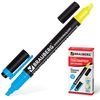 Highlighter bilateral BRAUBERG, YELLOW/BLUE, line 1-4 mm