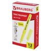 Highlighter BRAUBERG "Vivid", YELLOW, round case, line 1-3mm