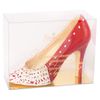 Sculpture of white chocolate "Shoe" with a white ornament