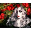 Опт-картина / Cuadro por números 40x50 Niña y flores