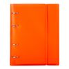 BRAUBERG / Notebook on rings A5 (175x220 mm), 120 sh., Plastic cover, cage, with fixing elastic band, orange / 5 pcs.