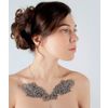 Lace necklace "angel Wings" black with gold