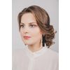 Lace earrings "Joan of Arc" black