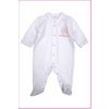 White pike overalls with embroidery