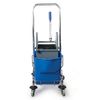 BRABIX / Cleaning trolley 1 removable bucket 25 l, mechanical spinning, basket, metal frame, blue