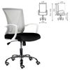 Armchair BRABIX "Wings MG-306", plastic white, chrome, mesh, gray / black