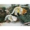 Ленивые Бобры / Christmas tree toy mirrored "Tiger" with black stripes