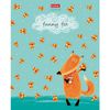 HATBER / Notebook А5 48 p. bracket, cage, matte lamination, "Funny fox" / 10 pcs.