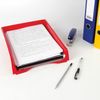 Tray horizontal STAFF paper "Profit", A4 (330х260х60 mm), polypropylene, red