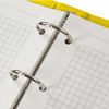 BRAUBERG / Notebook on rings A5 (180x220 mm), 80 sh., PVC cover, cage, yellow / 4 pcs.