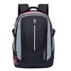 GRIZZLY / Backpack GRIZZLY youth, 2 compartments, black with gray inserts, 44x30x20 cm