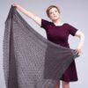 Оренбургский Пуховый Платок / Downy, gray shawl "Kestrel Wing"