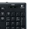 LOGITECH / K200 wired keyboard, 112 keys + 8 additional keys, USB, black
