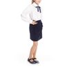 Ruffle skirt straight cut dark blue