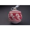 Снежинка / Snowflake / New Year's ball with lace, cord and hand-painted