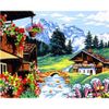 Опт-картина / 数字绘画 40x50 河边小屋
