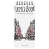 Sketchbook, white paper 160 g/m2, 105x220 mm, 80 sheets, comb, "MIX"