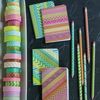 ОСТРОВ СОКРОВИЩ / Decor WASHI Tapes SHADES BLUE, 15 mm x 3 m, 7 colors, rice paper