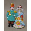 Дымковская глиняная игрушка / Figurine "Bride and Groom"