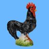 Porcelain figurine "Cock black" 12.5 cm