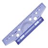 Line with roll's (t-square) 30 cm, STAMM, metallic roller, using the protractor, transparent