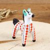 Дымковская глиняная игрушка / Figurine "Horse with green circles"