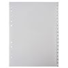 Dải phân cách OFFISMAG bằng nhựa, A4, 20 tờ, kỹ thuật số 1-20, mục lục, màu xám, NGA