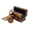 Spyglass with leather cover in leather. souvenir tube case (L max = 47 cm) 6 х 16 х 6 cm