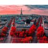 Опт-картина / Tranh theo số 40x50 Màu đỏ tươi của Paris