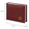 BRAUBERG photo album for 100 photos 10x15 cm, under the skin of a crocodile, the paper of the page of Bordeaux