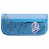 Pencil case-cosmetic bag INLANDIA, 2 branches, soft, sequined, mermaid, blue, 21х6х9 cm