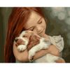 Опт-картина / Painting by numbers 40x50 Girl and puppy