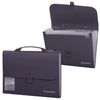 Portfolio A4 plastic BRAUBERG (327х254х30 mm), 13 offices, index labels, grey