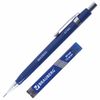 Set BRAUBERG: mechanical pencil, triangular blue case + pencil leads HB, 0.7 mm, 12 pieces, blister