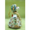 Ярославская майолика / Christmas toy "Burenka Matryonka in a white dress"