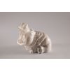 Sculpture "Hippopotamus Roaring" hand-carved stone